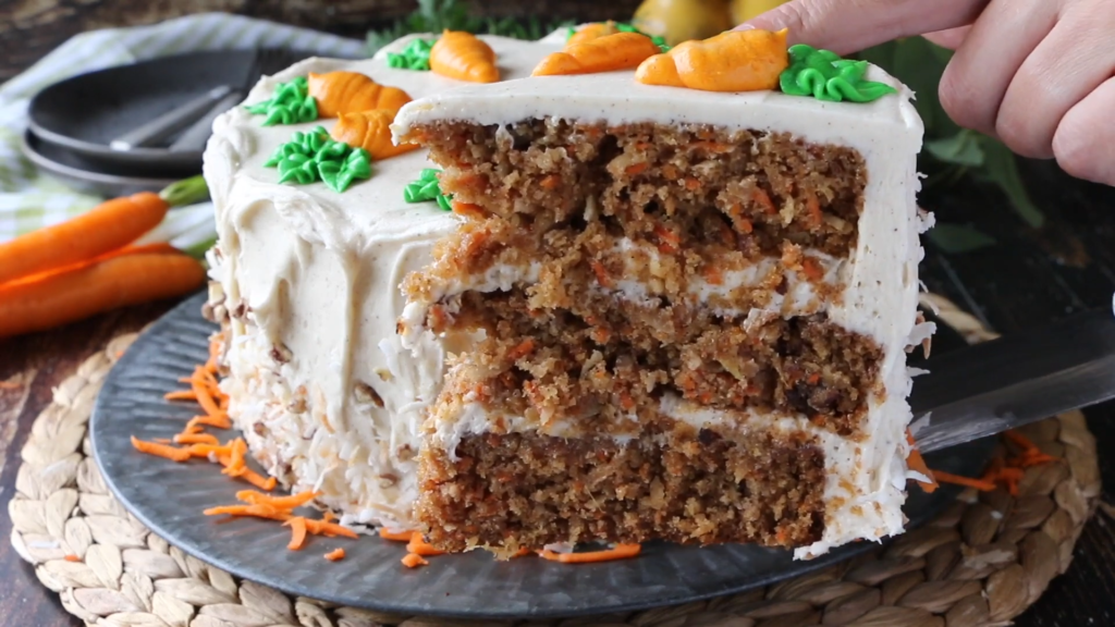 carrot cake with pineapple and coconut